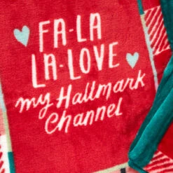 Hallmark Channel Fa-La-La-Love Plaid Blanket, 50x60 -Hallmark Gift Shop Hallmark Channel FaLaLaLove Plaid Blanket 1XKT3520 06