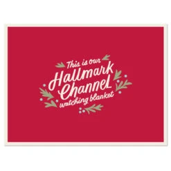 Hallmark Channel Red Oversized Blanket, 60x80 -Hallmark Gift Shop Hallmark Channel FamilySized Blanket 1XKT3505 04