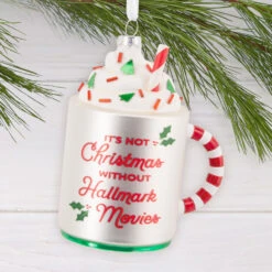Hallmark Channel Festive Mug Glass Hallmark Ornament -Hallmark Gift Shop Hallmark Channel Festive Mug Christmas Ornament 1HGO3657 02