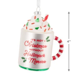 Hallmark Channel Festive Mug Glass Hallmark Ornament -Hallmark Gift Shop Hallmark Channel Festive Mug Christmas Ornament 1HGO3657 04