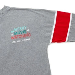 Hallmark Channel Merry Movie Watching Long Sleeve Jersey, X-Large -Hallmark Gift Shop Hallmark Channel Movie Watching Long Sleeve Shirt 1XKT3547 03