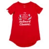 Hallmark Channel Only Awake Oversized Women's Red Sleep Shirt, Small/Medium -Hallmark Gift Shop Hallmark Channel Only Awake Sleep Shirt 1XKT3531 01