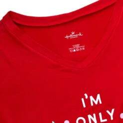 Hallmark Channel Only Awake Oversized Women's Red Sleep Shirt, Small/Medium -Hallmark Gift Shop Hallmark Channel Only Awake Sleep Shirt 1XKT3531 04