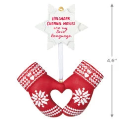 I Love Hallmark Channel! Ornament -Hallmark Gift Shop Hallmark Channel Red Mittens Keepsake Ornament 1599QGO2949 03