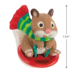Hallmark Cute As A Button Special Edition Ornament -Hallmark Gift Shop Hamster on Button Sled Keepsake Ornament 1599QXE3317 03
