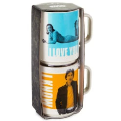 Hallmark Star Wars™ Han Solo™ And Princess Leia™ Bespin™ I Love You I Know Stacking Mugs, Set Of 2 -Hallmark Gift Shop Han Solo and Princess Leia Blue and Orange Mugs 1SHP2148 03