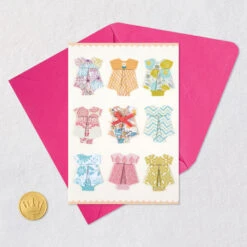 Hallmark So Much Sweetness And Love New Baby Girl Card -Hallmark Gift Shop Handcrafted Dresses New Baby Girl Card 759LAD4899 05