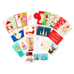 Hallmark Handcrafted Holidays Assorted Christmas Cards In Designed Box, Pack Of 24