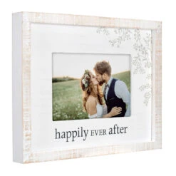 Malden Happily Ever After Rustic White Wood Picture Frame, 4x6 -Hallmark Gift Shop Happily Ever After White Wood Picture Frame 342846 02