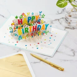 Hallmark Happy Birthday Cake 3D Pop-Up Birthday Card -Hallmark Gift Shop Happy Birthday Cake 3D PopUp Birthday Card 1299LAD8650 06