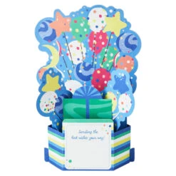 Hallmark Happy Birthday Cake And Balloons Musical 3D Pop-Up Birthday Card With Light -Hallmark Gift Shop Happy Birthday Cake and Balloons 3D PopUp Birthday Card 999ARH1624 02