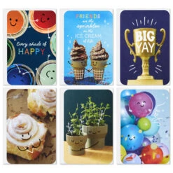 Hallmark Mini Colorful Smiles Assorted Multi-Occasion Cards, Pack Of 6