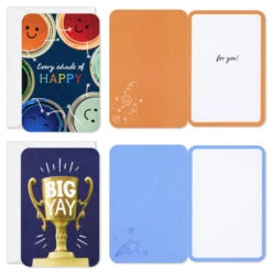 Hallmark Mini Colorful Smiles Assorted Multi-Occasion Cards, Pack Of 6 -Hallmark Gift Shop Happy Illustrations Mini Cards Pack 3JBC1007 04