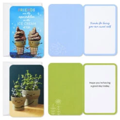 Hallmark Mini Colorful Smiles Assorted Multi-Occasion Cards, Pack Of 6 -Hallmark Gift Shop Happy Illustrations Mini Cards Pack 3JBC1007 05