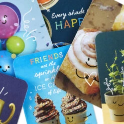 Hallmark Mini Colorful Smiles Assorted Multi-Occasion Cards, Pack Of 6 -Hallmark Gift Shop Happy Illustrations Mini Cards Pack 3JBC1007 07