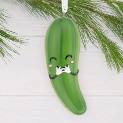 Hallmark Gift Shop -Hallmark Gift Shop Happy Pickle Christmas Ornament 1HGO3607 02