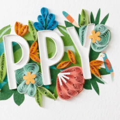 Hallmark Floral Happy Quilled Paper Handmade Birthday Card -Hallmark Gift Shop Happy and Flowers Quilled Paper Birthday Card for Her 1299LAD2728 04