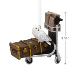 Harry Potter™ Luggage Trolley With Hedwig™ Hallmark Ornament -Hallmark Gift Shop Harry Potter Cart With Hedwig Christmas Ornament 3HCM3494 04