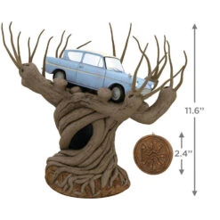 Hallmark Harry Potter And The Chamber Of Secrets™ Collection Flying Ford Anglia In The Whomping Willow™ Tree Topper With Light And Sound -Hallmark Gift Shop Harry Potter Flying Car in Tree Tree Topper 1QFM3911 04