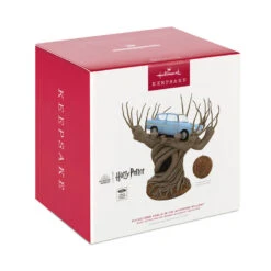 Hallmark Harry Potter And The Chamber Of Secrets™ Collection Flying Ford Anglia In The Whomping Willow™ Tree Topper With Light And Sound -Hallmark Gift Shop Harry Potter Flying Car in Tree Tree Topper 1QFM3911 08