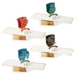 Hallmark Harry Potter™ House Crests 3D Pop-Up Cards, Pack Of 4 -Hallmark Gift Shop Harry Potter Hogwarts House PopUp Cards 2199LAD3048 02