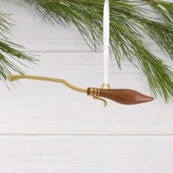 Harry Potter™ Nimbus 2000™ Metal Hallmark Ornament -Hallmark Gift Shop Harry Potter Nimbus 2000 Broom Christmas Ornament 3HCM4837 02