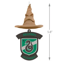 Harry Potter™ Sorting Hat Personalized Text Ornament, Slytherin™ -Hallmark Gift Shop Harry Potter Sorting Hat Personalized Ornament Slytherin 2499QHE1883B6 03