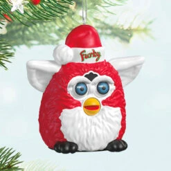 Hallmark Hasbro® Festive Furby Ornament -Hallmark Gift Shop Hasbro Furby in Santa Hat Keepsake Ornament 5QXI8562 02