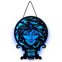 Hallmark Disney The Haunted Mansion Madam Leota Lighted Hanging Sign, 11x16 -Hallmark Gift Shop Haunted Mansion Madame Leota Metal Sign With Light 1HGN1503 03