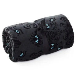 Hallmark Disney The Haunted Mansion Glow-in-the-Dark Throw Blanket, 50x60 -Hallmark Gift Shop Haunted Mansion Wallpaper Pattern Fuzzy Blanket 1HGN1280 03