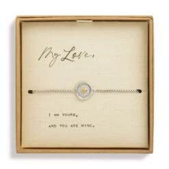 Demdaco Heart Charm Dear You My Love Bracelet -Hallmark Gift Shop Heart Design Silver Charm Bracelet 1008060001 03