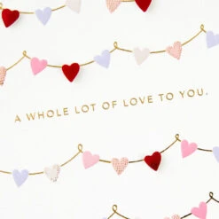 Hallmark A Whole Lot Of Love To You Valentine's Day Card -Hallmark Gift Shop Heart Garland Happy Valentines Day Card 659IAV7032 04