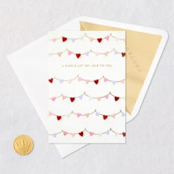 Hallmark A Whole Lot Of Love To You Valentine's Day Card -Hallmark Gift Shop Heart Garland Happy Valentines Day Card 659IAV7032 05