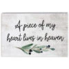 Piece Of My Heart Wood Quote Sign, 5.25" -Hallmark Gift Shop Heart in Heaven Wood Plaque STR1138 01