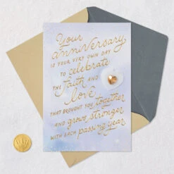 Hallmark Feel Thankful And Blessed Anniversary Card For Couple -Hallmark Gift Shop Heart on Purple Anniversary Card for Couple 699AVY3177 05