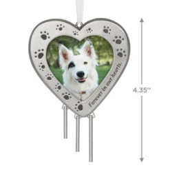 Hallmark Forever In Our Hearts Metal Photo Frame Pet Memorial Ornament -Hallmark Gift Shop HeartShaped Pet Picture Frame Keepsake Ornament 1999QHX3087 03