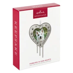 Hallmark Forever In Our Hearts Metal Photo Frame Pet Memorial Ornament -Hallmark Gift Shop HeartShaped Pet Picture Frame Keepsake Ornament 1999QHX3087 04