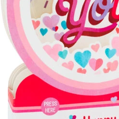 Hallmark All My Love Snow Globe Musical 3D Pop-Up Valentine's Day Card With Motion -Hallmark Gift Shop Hearts Snow Globe 3D PopUp Music Motion Valentines Day Card 1299VAY9986 04
