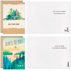 Hallmark Hearty Wishes Boxed Birthday Cards Assortment, Pack Of 16 -Hallmark Gift Shop Hearty Wishes Assorted Boxed Birthday Cards 5STZ1184 03