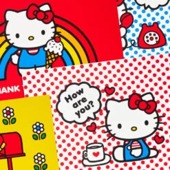 Hallmark Sanrio® Hello Kitty® Cheerful And Bright Assorted Blank Notes, Pack Of 24 10 Hallmark Sanrio® Hello Kitty® Cheerful And Bright Assorted Blank Notes, Pack Of 24 -Hallmark Gift Shop Hello Kitty Dots and Rainbow Blank Notes in Caddy 3CNT2121 03