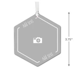 Hallmark Design-Your-Own Hexagon Metal Personalized Ornament, Custom Photo And Text -Hallmark Gift Shop Hexagon Personalized Christmas Ornament 1OFM1002B6 03