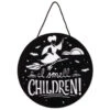 Hallmark Disney Hocus Pocus I Smell Children Porch Decor With Light -Hallmark Gift Shop Hocus Pocus LightUp Metal Door Sign 1HGN1526 01