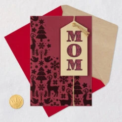 Hallmark You're At The Heart Of So Many Memories Christmas Card For Mom -Hallmark Gift Shop Holiday Icons With Tag Mom Christmas Card 759XZH1645 07