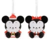 Better Together Disney Holiday Mickey And Minnie Magnetic Hallmark Ornaments, Set Of 2 -Hallmark Gift Shop Holiday Mickey Minnie Christmas Ornaments 3HCM4075 01