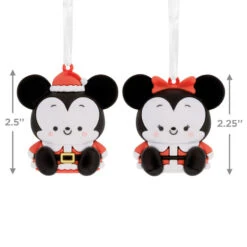 Better Together Disney Holiday Mickey And Minnie Magnetic Hallmark Ornaments, Set Of 2 -Hallmark Gift Shop Holiday Mickey Minnie Christmas Ornaments 3HCM4075 04