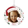 Hallmark Holiday Personalized Text And Photo Ceramic Ornament -Hallmark Gift Shop Holiday Personalized Round Christmas Ornament 1999QHE1711B22 01