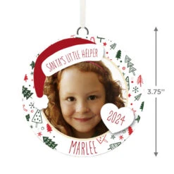 Hallmark Holiday Personalized Text And Photo Ceramic Ornament -Hallmark Gift Shop Holiday Personalized Round Christmas Ornament 1999QHE1711B22 03