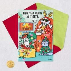 Hallmark Maxine™ As Merry As It Gets Funny Christmas Card With Sound And Light -Hallmark Gift Shop Holiday Scene Funny Maxine Christmas Card With Sound 899XOC1041 06