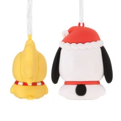 Better Together Peanuts® Holiday Snoopy And Woodstock Magnetic Hallmark Ornaments, Set Of 2 -Hallmark Gift Shop Holiday Snoopy Woodstock Christmas Ornaments 3HCM4074 07