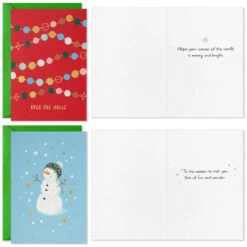 Hallmark Whimsical Holidays Assorted Boxed Christmas Cards, Pack Of 72 -Hallmark Gift Shop Holiday Whimsy Christmas Cards Bulk Assortment 5XPX1350 04
